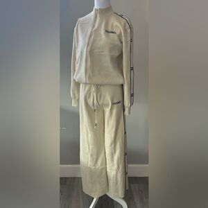 Cream Tracksuit with Logo